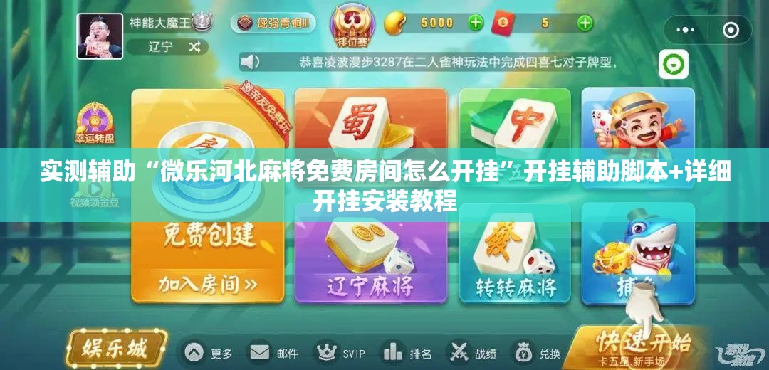 实测辅助“微乐河北麻将免费房间怎么开挂”开挂辅助脚本+详细开挂安装教程