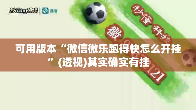 可用版本“微信微乐跑得快怎么开挂”(透视)其实确实有挂