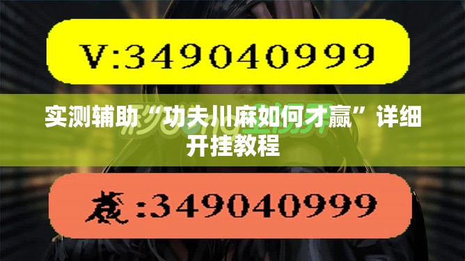 实测辅助“功夫川麻如何才赢”详细开挂教程