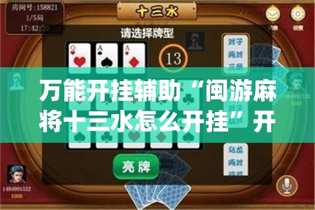 万能开挂辅助“闽游麻将十三水怎么开挂”开挂(透视)辅助神器