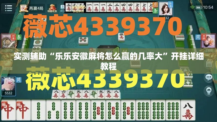 实测辅助“乐乐安徽麻将怎么赢的几率大”开挂详细教程