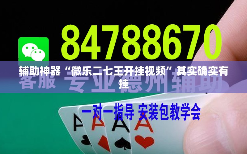 辅助神器“微乐二七王开挂视频	”其实确实有挂