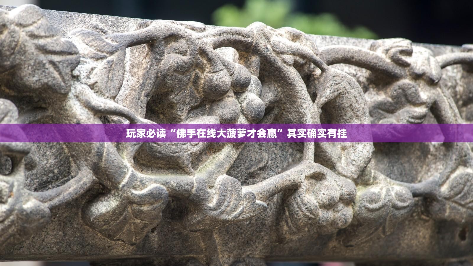 玩家必读“佛手在线大菠萝才会赢”其实确实有挂