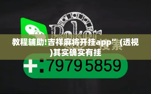 教程辅助!吉祥麻将开挂app	”(透视)其实确实有挂