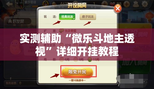 实测辅助“微乐斗地主透视”详细开挂教程