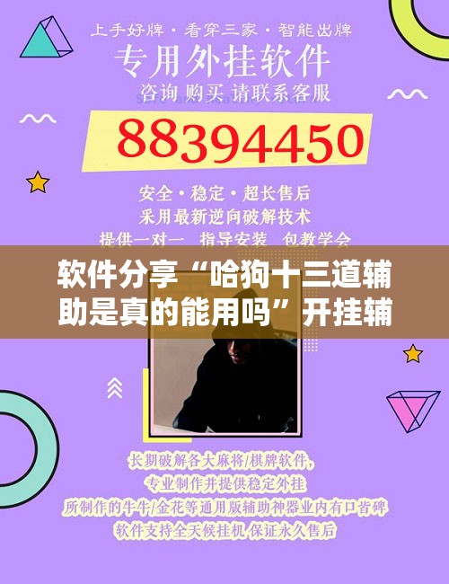 软件分享“哈狗十三道辅助是真的能用吗	”开挂辅助脚本+详细开挂安装教程