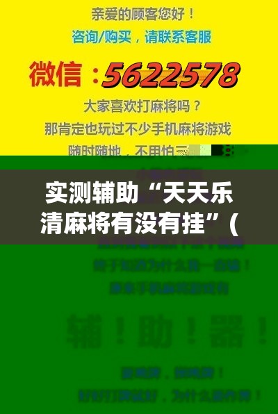 实测辅助“天天乐清麻将有没有挂	”(辅助神器)开挂详细教程