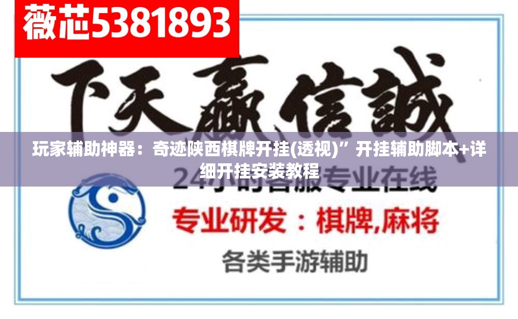 玩家辅助神器：奇迹陕西棋牌开挂(透视)	”开挂辅助脚本+详细开挂安装教程