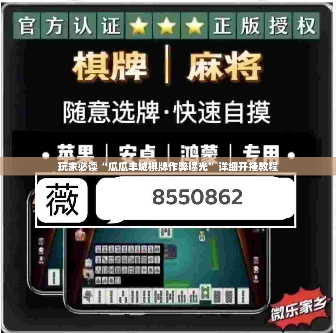 玩家必读“瓜瓜丰城棋牌作弊曝光”详细开挂教程