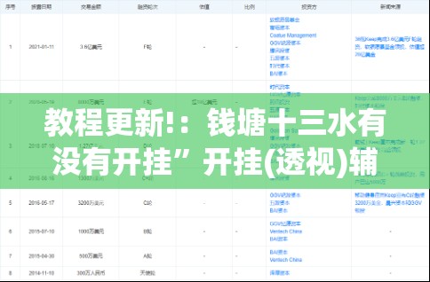 教程更新!：钱塘十三水有没有开挂	”开挂(透视)辅助教程
