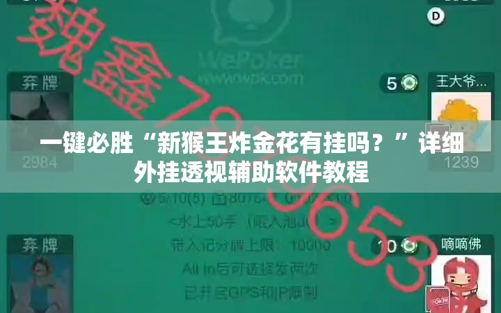 一键必胜“新猴王炸金花有挂吗？”详细外挂透视辅助软件教程