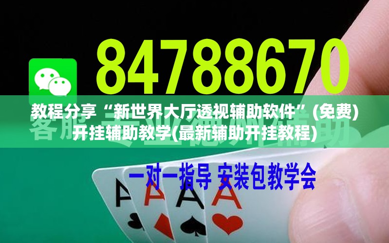教程分享“新世界大厅透视辅助软件”(免费)开挂辅助教学(最新辅助开挂教程)