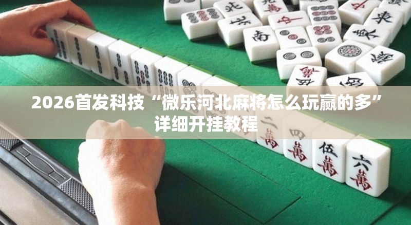 2026首发科技“微乐河北麻将怎么玩赢的多	”详细开挂教程