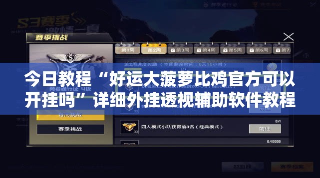 今日教程“好运大菠萝比鸡官方可以开挂吗”详细外挂透视辅助软件教程