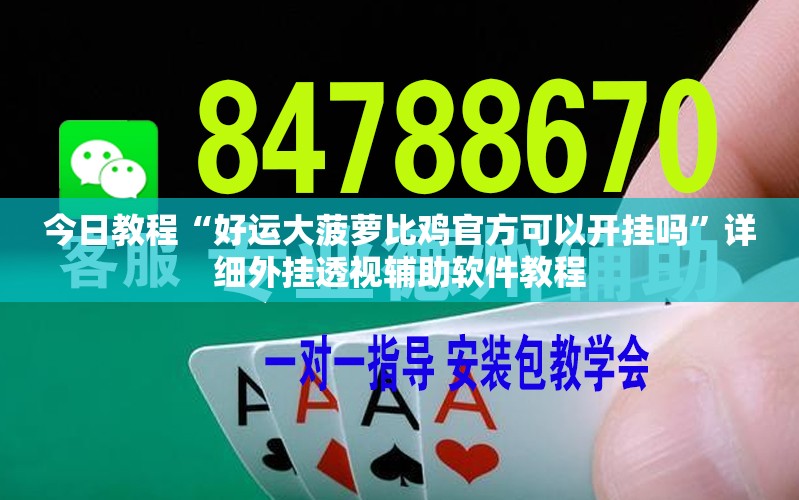 今日教程“好运大菠萝比鸡官方可以开挂吗	”详细外挂透视辅助软件教程