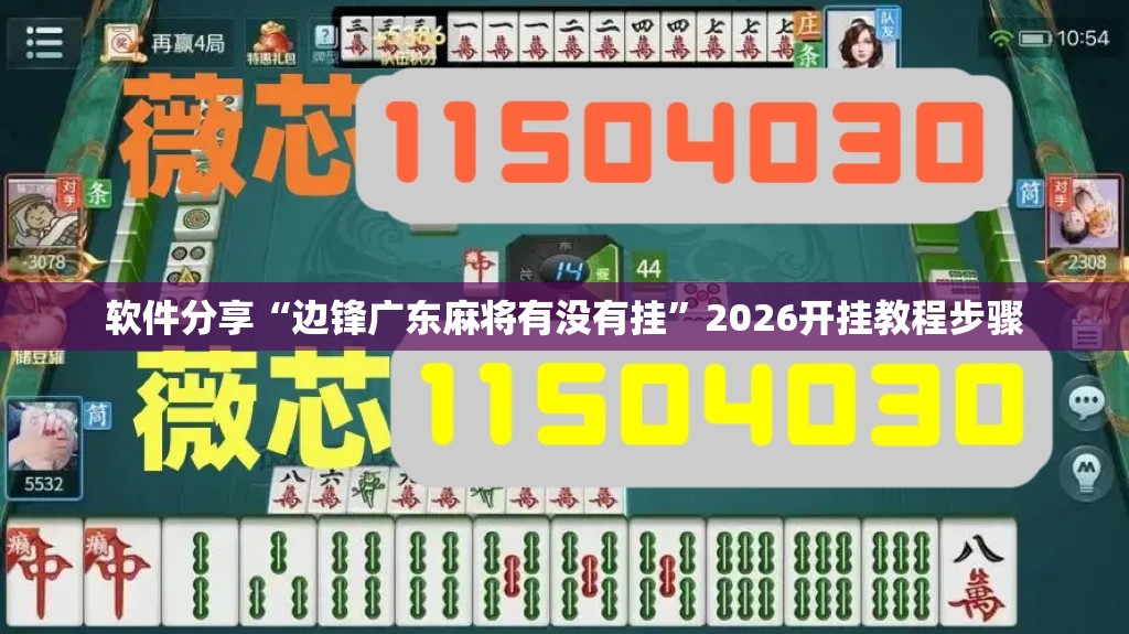 软件分享“边锋广东麻将有没有挂”2026开挂教程步骤