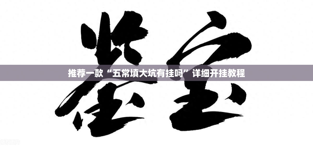 推荐一款“五常填大坑有挂吗”详细开挂教程
