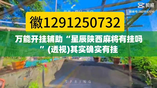 万能开挂辅助“星辰陕西麻将有挂吗”(透视)其实确实有挂