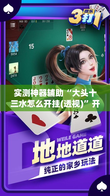 实测神器辅助“大头十三水怎么开挂(透视)”开挂辅助脚本+详细开挂安装教程