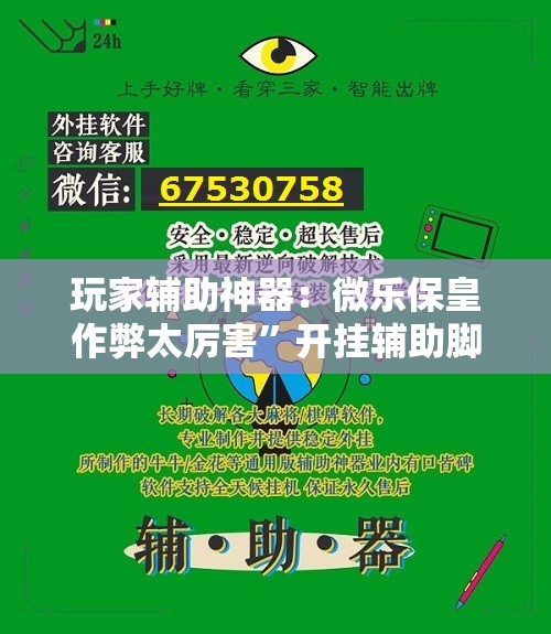 玩家辅助神器：微乐保皇作弊太厉害”开挂辅助脚本+详细开挂安装教程