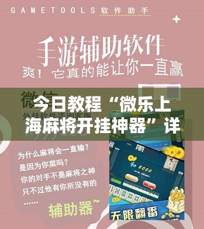 今日教程“微乐上海麻将开挂神器	”详细分享装挂步骤