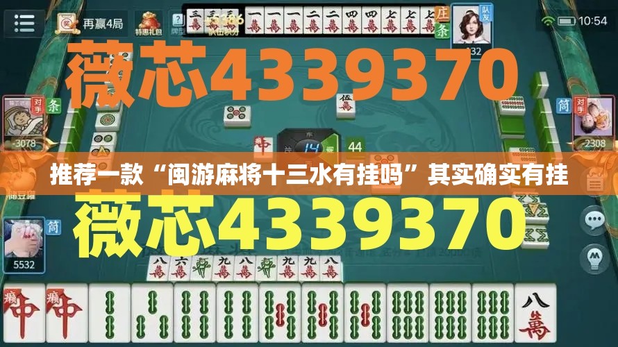 推荐一款“闽游麻将十三水有挂吗”其实确实有挂