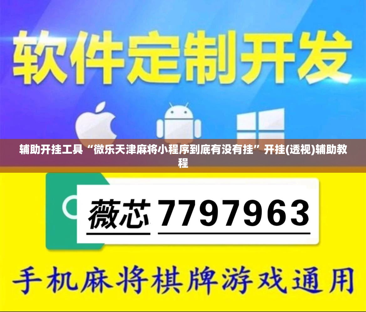 辅助开挂工具“微乐天津麻将小程序到底有没有挂”开挂(透视)辅助教程