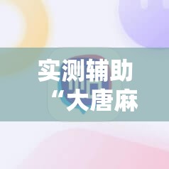 实测辅助“大唐麻将怎么上挂”细辅助教程分享
