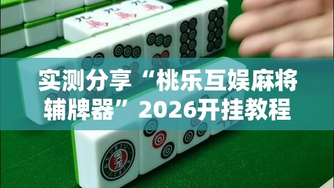 实测分享“桃乐互娱麻将辅牌器”2026开挂教程步骤