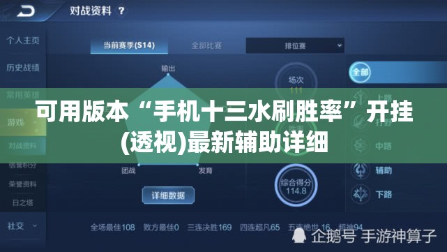 可用版本“手机十三水刷胜率”开挂(透视)最新辅助详细