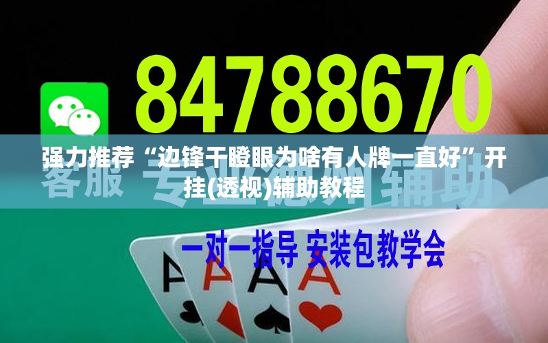 强力推荐“边锋干瞪眼为啥有人牌一直好	”开挂(透视)辅助教程