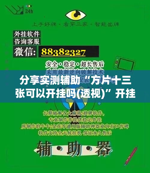 分享实测辅助“方片十三张可以开挂吗(透视)”开挂辅助脚本+详细开挂安装教程