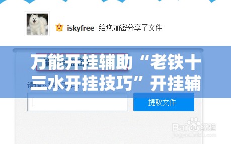 万能开挂辅助“老铁十三水开挂技巧	”开挂辅助脚本+详细开挂安装教程