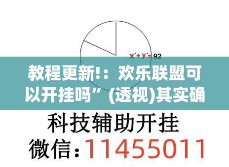 教程更新!：欢乐联盟可以开挂吗”(透视)其实确实有挂