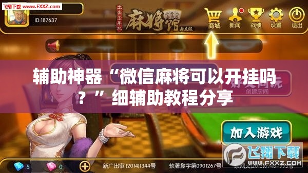 辅助神器“微信麻将可以开挂吗？”细辅助教程分享