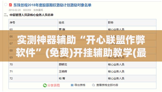 实测神器辅助“开心联盟作弊软件”(免费)开挂辅助教学(最新辅助开挂教程)