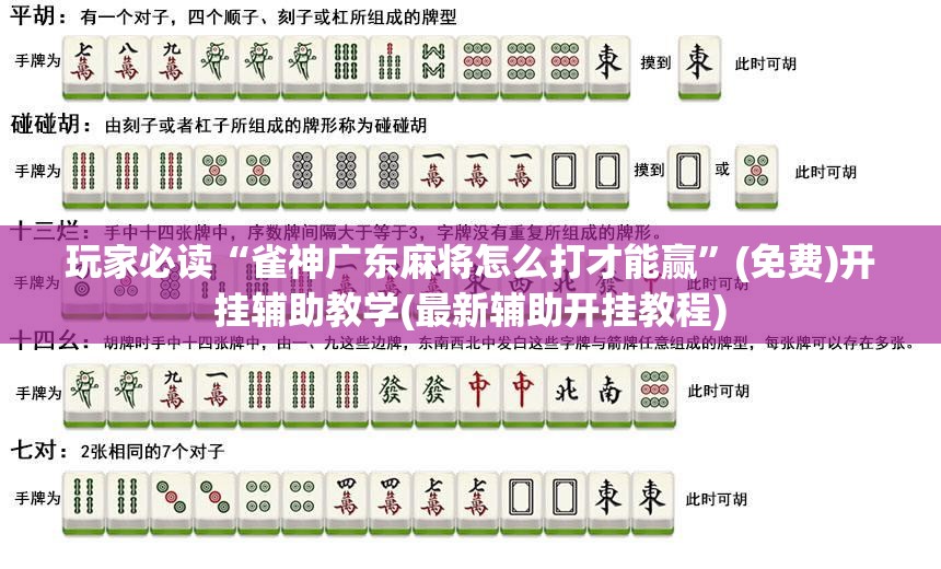 玩家必读“雀神广东麻将怎么打才能赢”(免费)开挂辅助教学(最新辅助开挂教程)