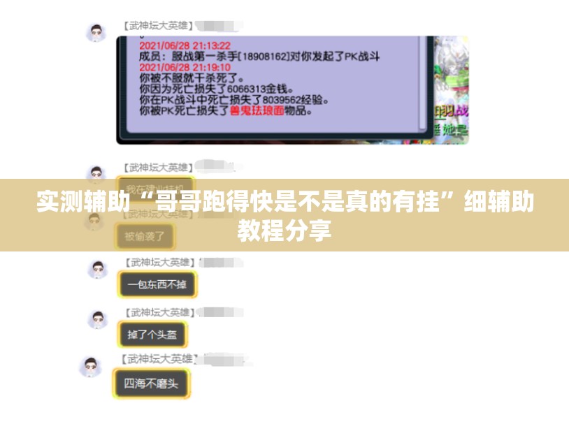 实测辅助“哥哥跑得快是不是真的有挂	”细辅助教程分享