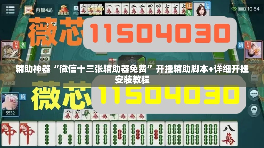 辅助神器“微信十三张辅助器免费	”开挂辅助脚本+详细开挂安装教程