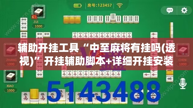 辅助开挂工具“中至麻将有挂吗(透视)”开挂辅助脚本+详细开挂安装教程