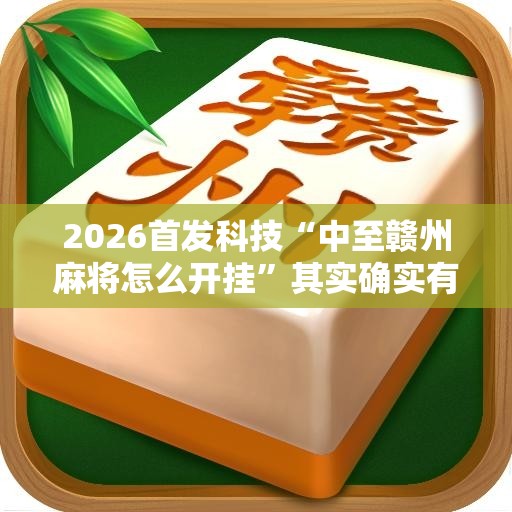 2026首发科技“中至赣州麻将怎么开挂”其实确实有挂
