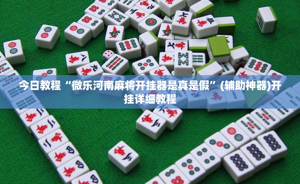 今日教程“微乐河南麻将开挂器是真是假”(辅助神器)开挂详细教程