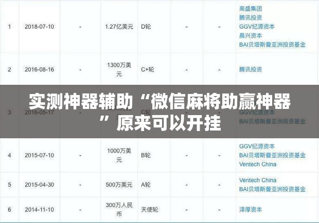 实测神器辅助“微信麻将助赢神器	”原来可以开挂