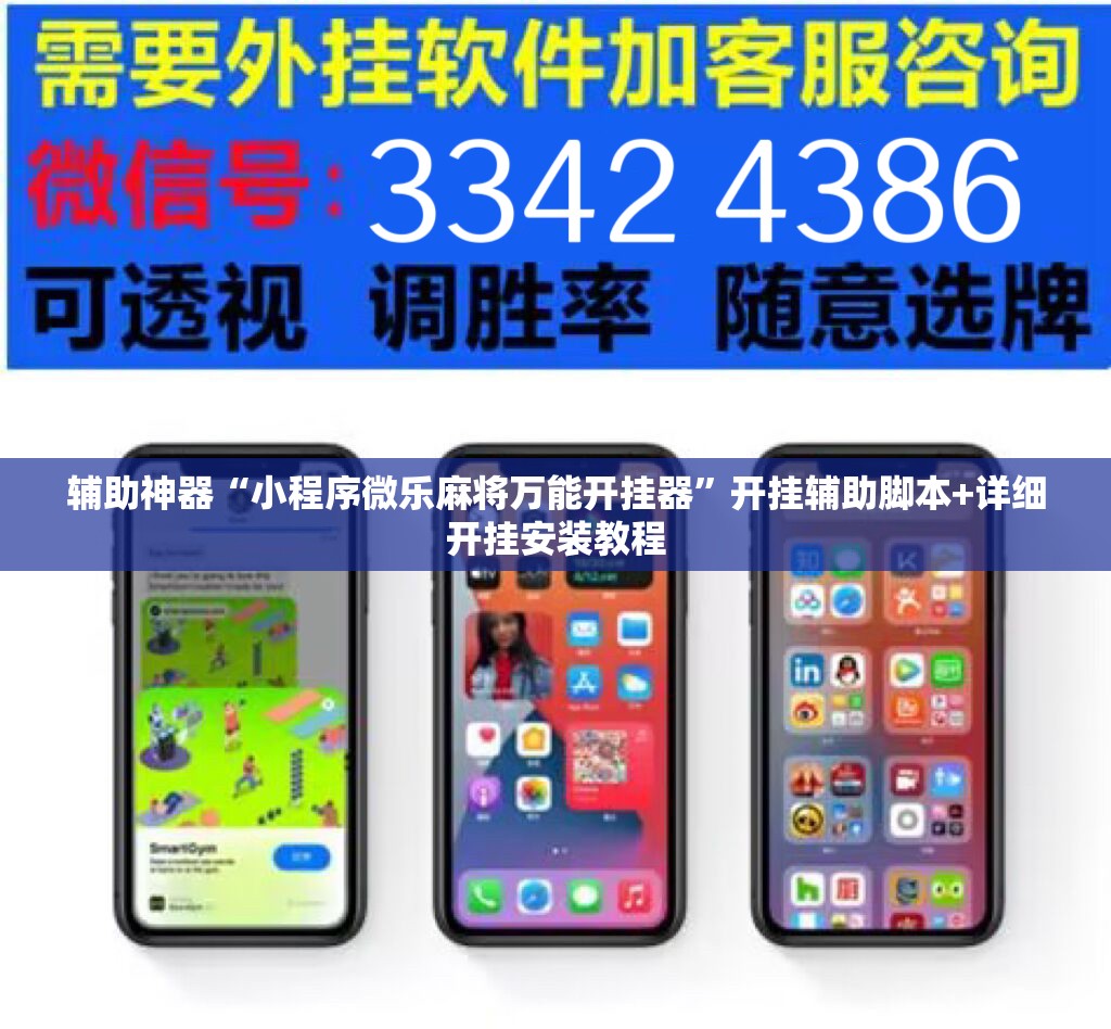 辅助神器“小程序微乐麻将万能开挂器”开挂辅助脚本+详细开挂安装教程