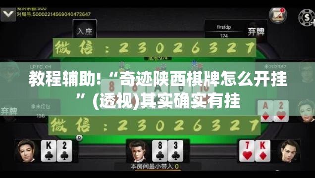 教程辅助!“奇迹陕西棋牌怎么开挂”(透视)其实确实有挂