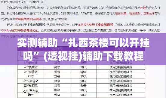 实测辅助“扎西茶楼可以开挂吗”(透视挂)辅助下载教程