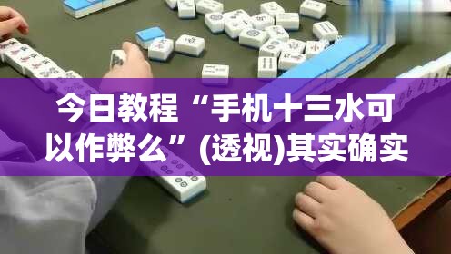 今日教程“手机十三水可以作弊么”(透视)其实确实有挂
