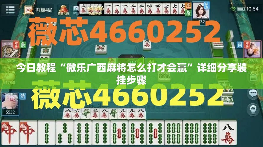 今日教程“微乐广西麻将怎么打才会赢	”详细分享装挂步骤