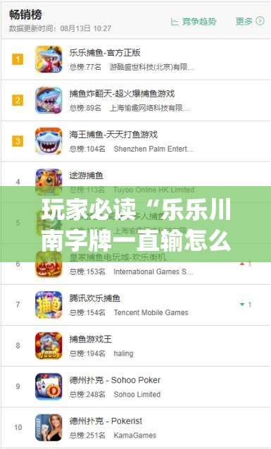 玩家必读“乐乐川南字牌一直输怎么回事”开挂(透视)辅助神器