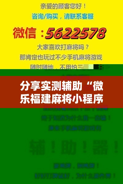 分享实测辅助“微乐福建麻将小程序挂”详细分享装挂步骤